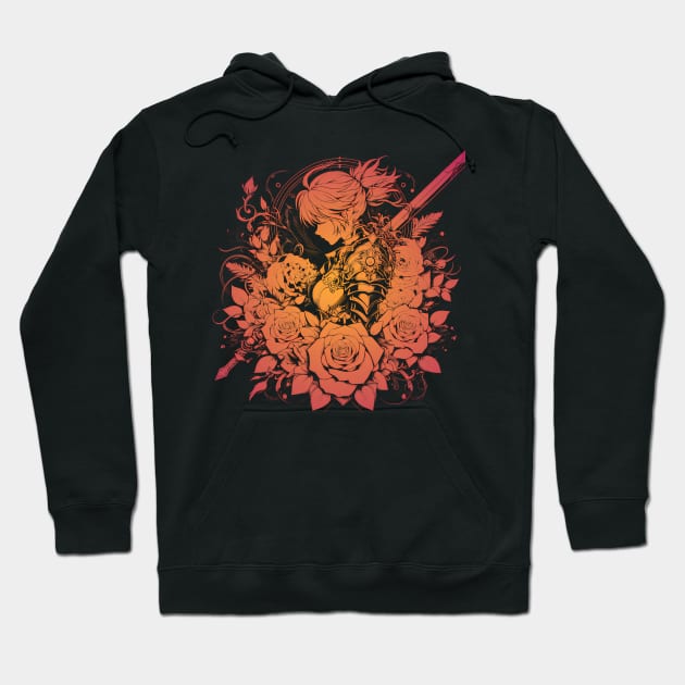 Anime warrior girl artwork Hoodie by Mechanime World